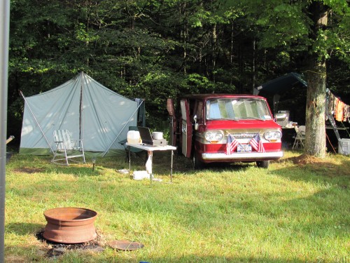 The tent was for convenience of changing and supplies 